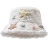 Plush Bucket Hat Women American Star Basin Hat Bucket Hat