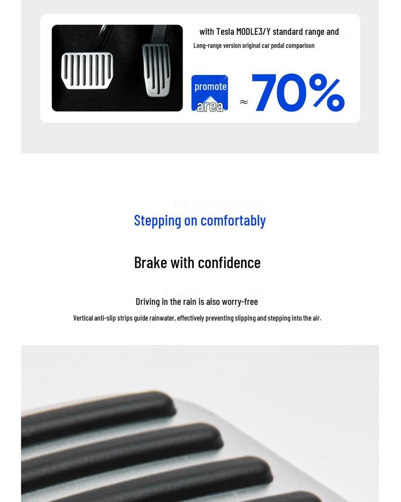 Tesla Model 3/Y Aluminum Alloy Pedal and Footrest Accessories