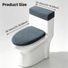 Stretch Jacquard Toiletsitzbezug-Set Elastischer Toilettensitz- & Spülkastendeckel-Schutz für das Badezimmer Rutschfestes Toilettenbezug-Set für das Badezimmer