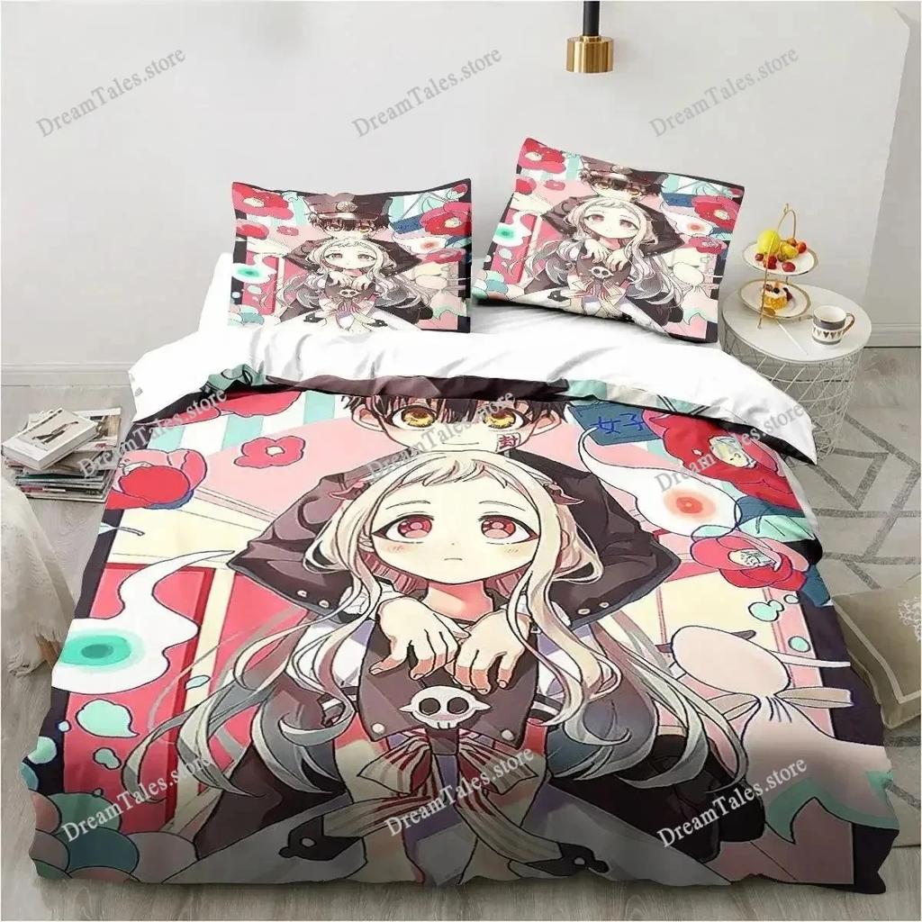 The Amazing World Toilet-Bound Hanako-kun Cartoon Poster Sheets Quilt Covers Bedding Dormitory Sheets Bedding Set Luxury Gift741