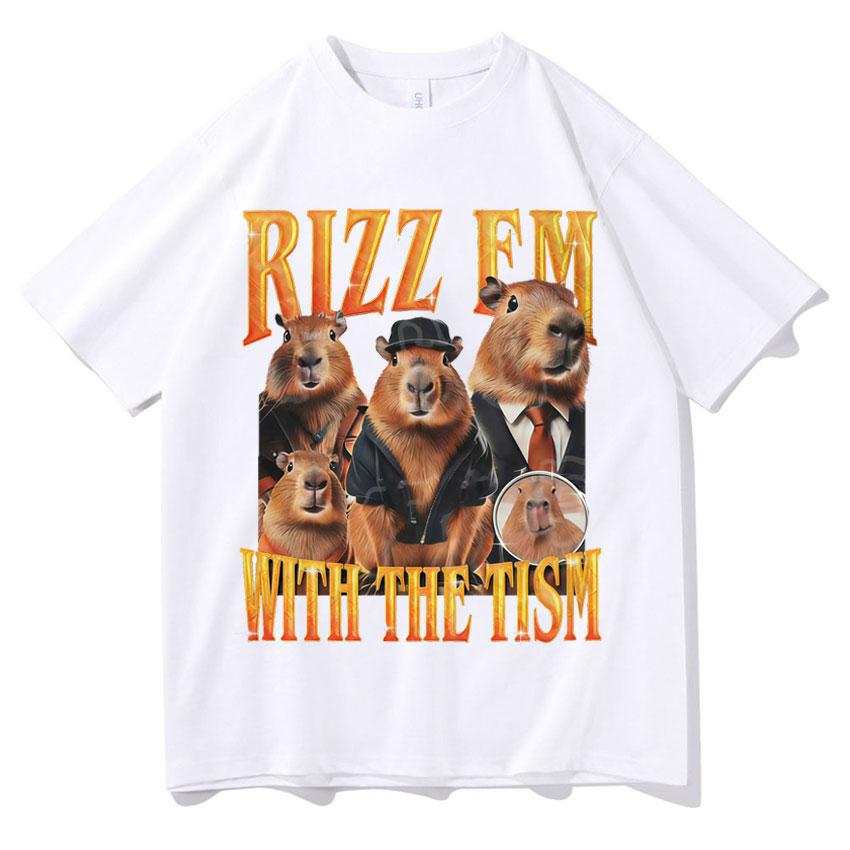 Funny Rizz Em Summer Popluar T Shirt Unisexs Women Tide Clothing Casual Hot Sale Short Sleeve TShirts Graphic Cozy Y2K Tops Unisex
