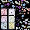3D Flower Nail Charms, 6 Grids Acrylic Flower DIY Jewelry Craft Decorations