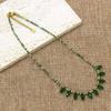 Vintage Bohemian Crystal Beaded Necklace with Faux Gemstones - High-End Faceted Clavicle Chain for Women