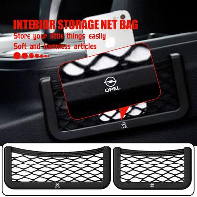 Car Storage Net Pocket Mesh Bag Organizer Elastic Flexible Bag For Insignia Astra G J F K Vectra C H Corsa C B D Omega