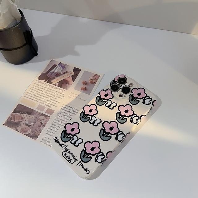 

Ins цветок бабочка мультфильм счастливый красивый милый чехол для Iphone 8 7 Plus Xsmax Xr X 11 12 Promax 13 14 Pro Max чехол для телефона for iphone 11