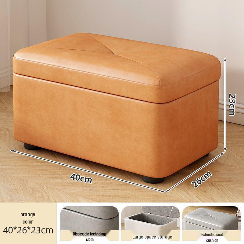 Компактный прямоугольный табурет для хранения для прихожей - Прочное сиденье для переобувания 3200₽