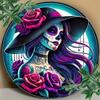 Vintage Mexico Tin Sign 8 Inch Round Sugar Skull Wall Decor Retro Metal Art for Home Bar