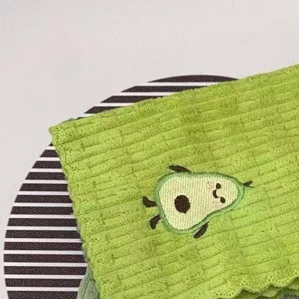 1/4PCS Scouring Pad Kitchen Cleaning Cloths Microfiber Dishcloths Avocado Towel Household Kitchen