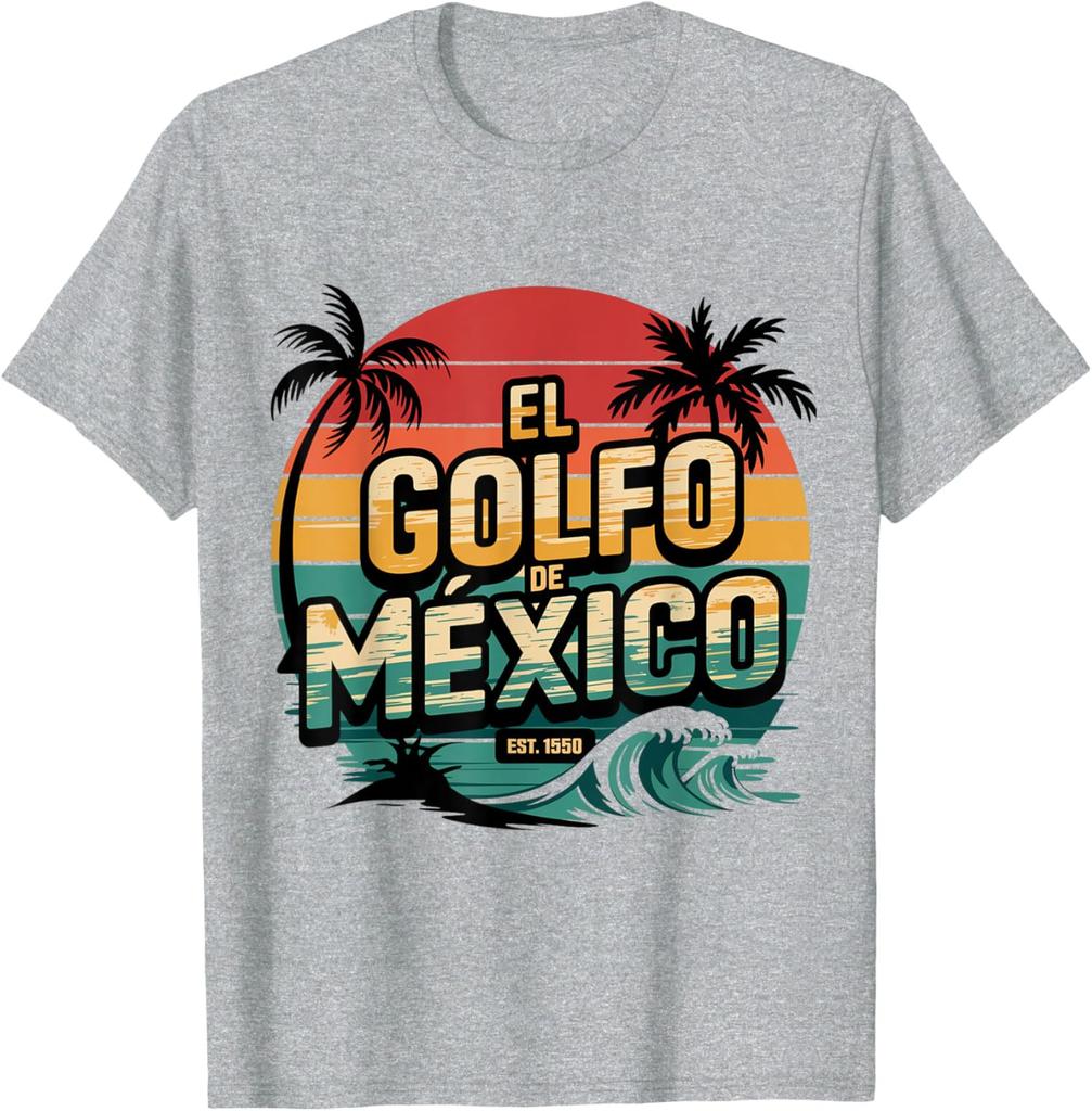 El Golfo De Mexico Gulf Of Mexico Est 1550 Vintage Unisex T-Shirt