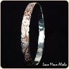 Hawaiian Jewelry Bangle 10mm Cutout Wave Plumeria Pink Gold Coating 8 Inches Jewelry [LocoMocoAloha] [Genuine]