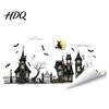 Themed Party Supplies Halloween Spooky Bat Static Window Clings Ghost House Glass Stickers Adhesive-Free Easy Peel Graphics Waterproof Decals