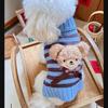 Winter Dog Sweater Small Breeds Pomeranian Teddy Bear Style Cotton Knit Warm Pet Clothing