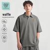 JEANSWEST LIFE Men's Waffle Knit Polo Shirt
