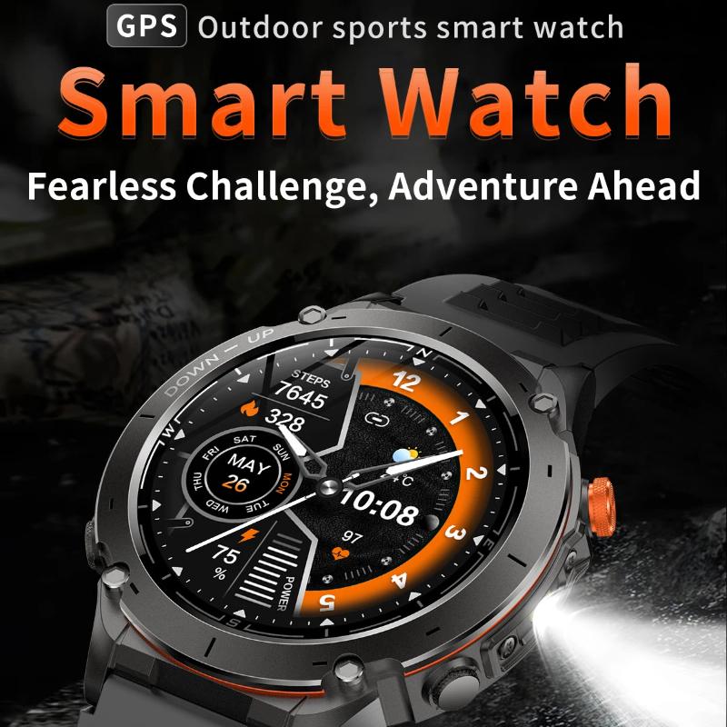 Men New Outdoors Sports Military GPS SmartWatch 10ATM Waterproof 730mAh High Battery Compass NFC HD Call for Huawei Xiaomi Watch