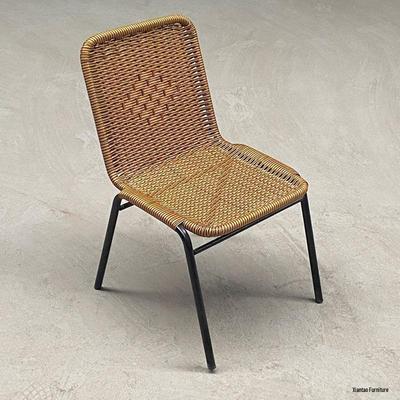 Outdoor Rattan Balcony Chair with Reinforced Backrest