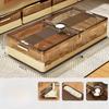 Underbed Storage Box Flat with Wheels Der Sle Plastic Organizer for Clothes And Quilts Home Use Bedroom Storage Box