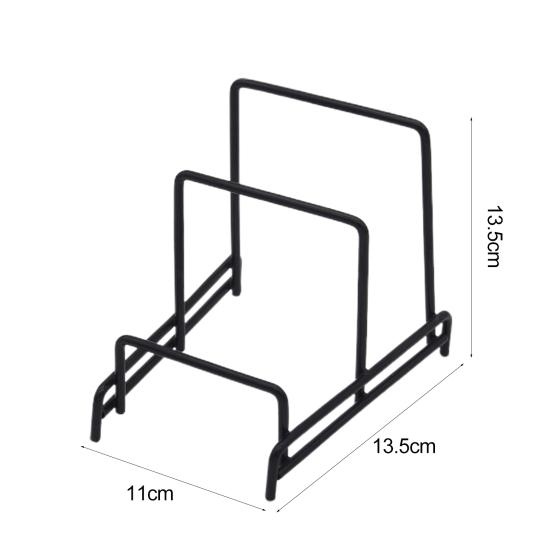 Kitchen Metal Storage Rack Modern Strong Load Bearing Multi-functional Countertop Pot Lid Cutting Board Plate Cutter Display Organizer Holder