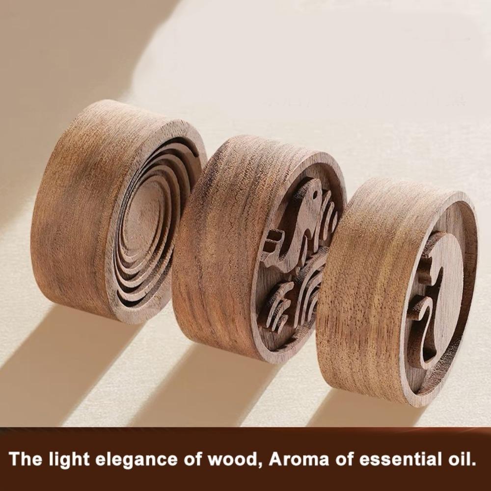 Portable Essential Oil Diffuser Wooden Aromatherapy Inhaler New Expanded Fragrant Wood