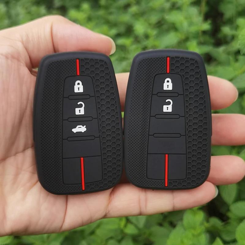 Silicone Car Remote Key Case Cover Bag for Toyota C-HR CHR Prius RAV 4 Camry Corolla 2017 2018 2020 2021 Keychain Accessories