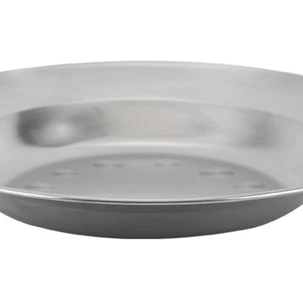 Stainless Steel Dish Plate Thickened Metal Multifunction Round Dinner Plate for Home Restaurant Outdoor Camping