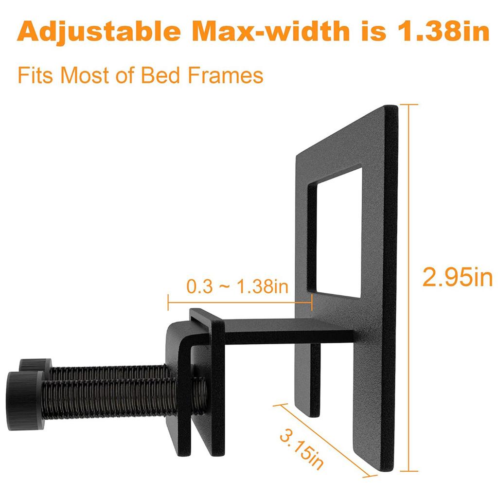 Pack of 4 Heavy Duty Metal Bed Frame Brackets Secure Stabilizers for Bedroom Furniture Easy Installation No Tools Needed