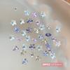 1Box 30Pcs Sparkling Pentagram Zircon Nail Charm Cute Minimalist Flatback Rhinestone 3mm Multi Color Mini Star Gem Nail Part