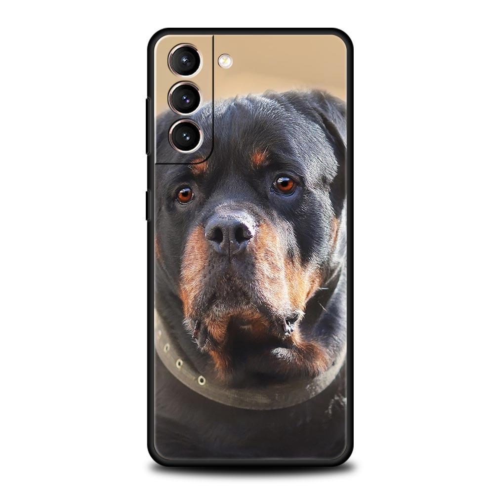 Rottweiler Dog Phone Case For Samsung Galaxy S23 Ultra S22 S21 S20 FE 5G S10 S10E S9 S8 Plus Note 20 Soft Silicone Cover Bumper