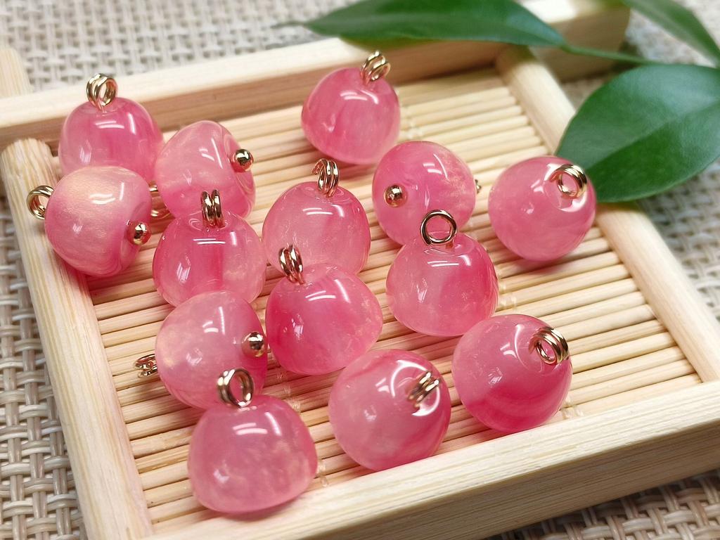 10pcs/set Apple-shape Buttons 11mm Resin Shank Buttons For Clothes Blouse Shirt Accessories DIY Crafts Handmade Decorative Beads