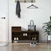 Shoe Rack Brown Oak Effect 102 x 36 x 60 cm Engineered Wood