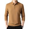 Langarm T-Shirt Herren Frühling Neu Koreanischer Stil Lässig Polokragen Jung und Mittelalterlich Revers Dünn Einfarbiges Oberteil