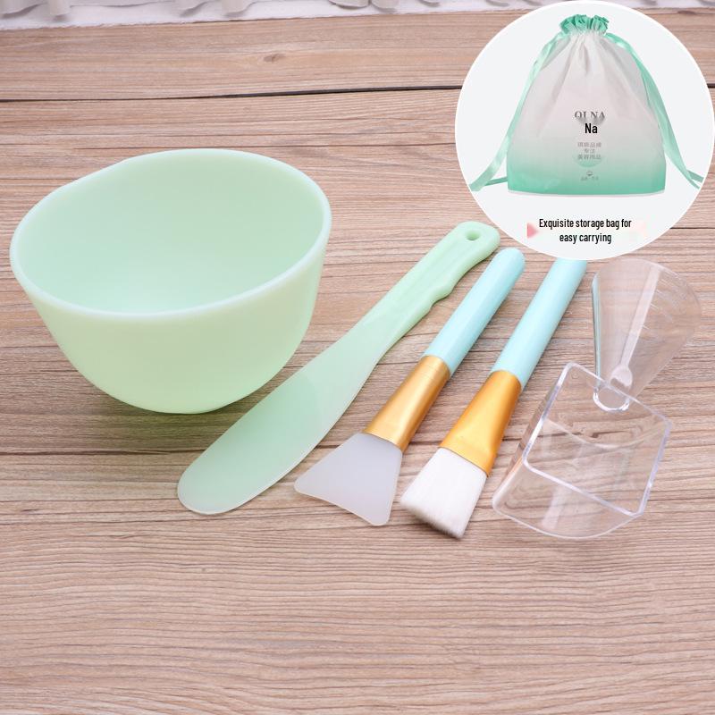 

Набор для силиконовой DIY маски для красоты: Миска, Кисть, Палочка и Мерная ложка