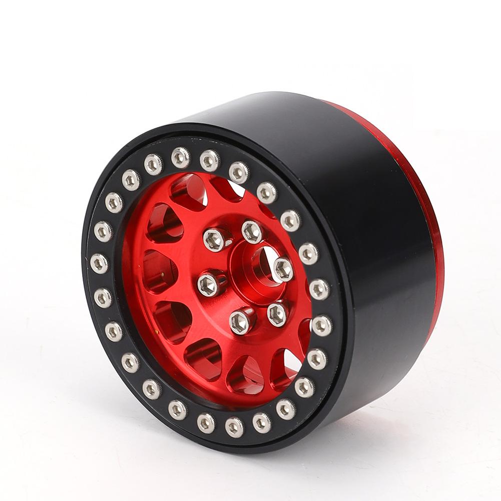 4Pcs 1:10 RC Crawler Car Metal Wheel Hub Car Tire Fit for Axial SCX10  SCX10II  90046