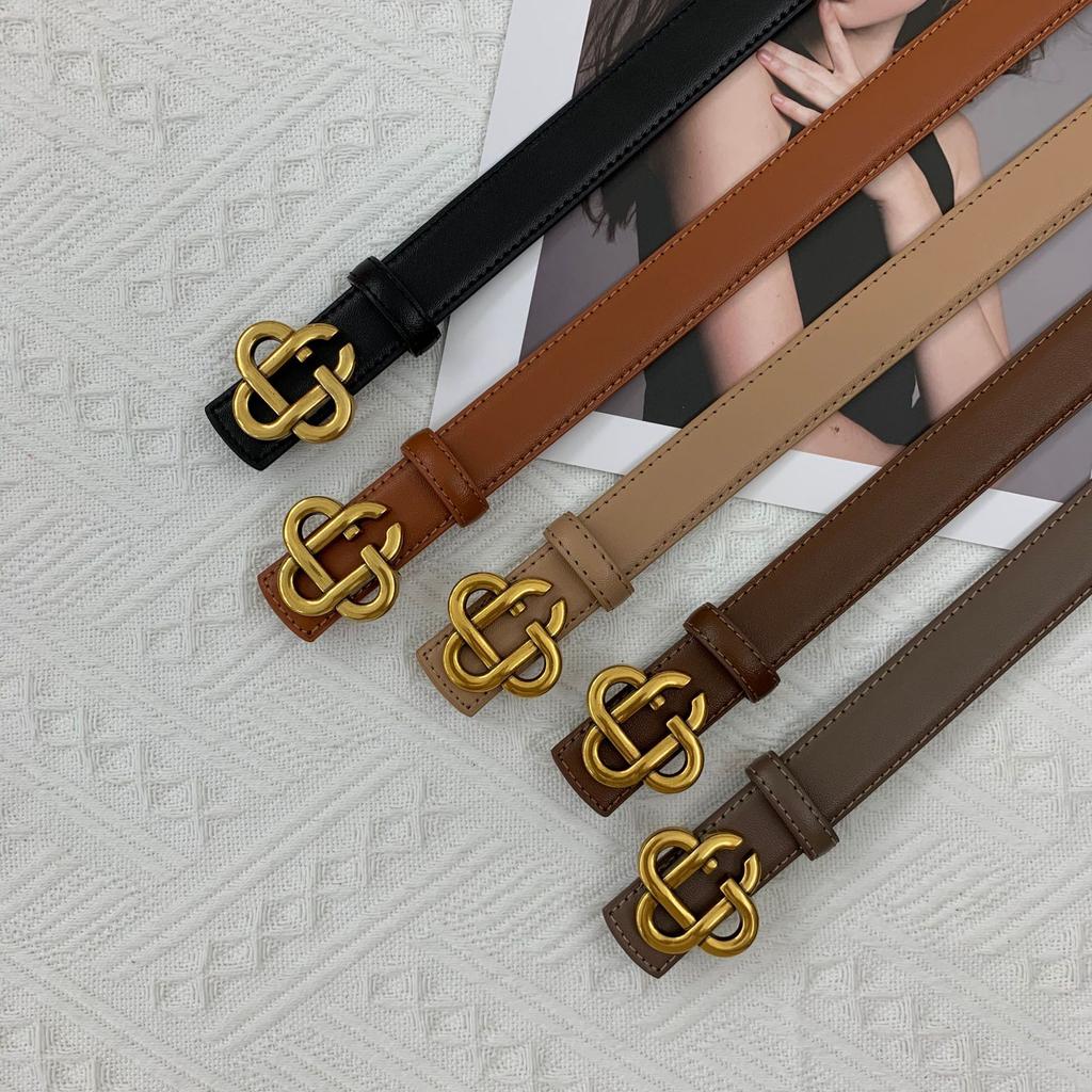 Cintura Donna Sottile Semplice Pelle Abito Gonna Accessori Cintura Moda Versatile Cintura Sottile Cintura Polpaccio Donna