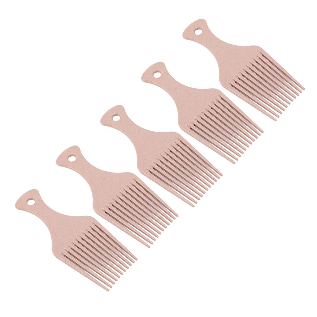 10PCS Hair Detangling Comb Wide Teeth Ergonomic Handle Barley Stalk Hair Pick Comb