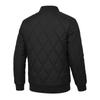 Men Solid Color Stand Collar Thickened Warm Quilted Bomber Jacket Casual Outerwear