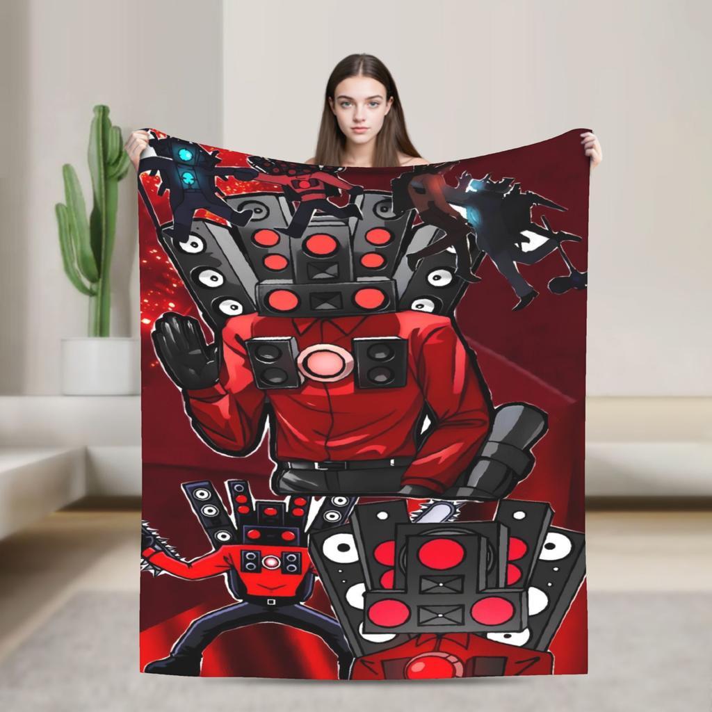Titan Speakerman Potenziato Titan Flannel Blankets Warm Soft Throw Blanket for Home Decor Decorative Bedspread Sofa Bed Cover