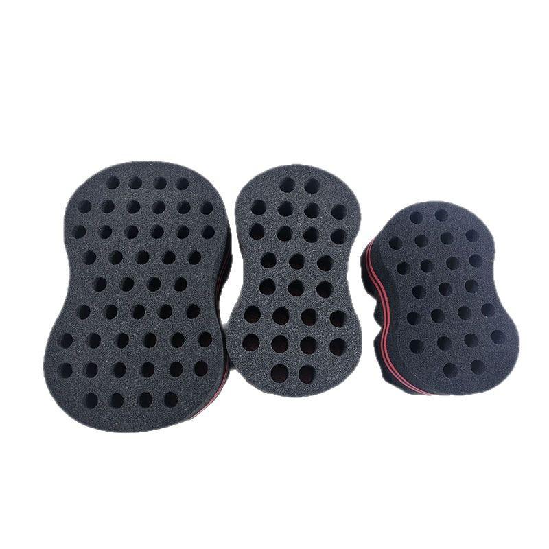 Black Hair Curling Sponge & Styling Comb Set