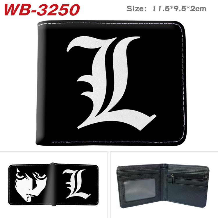 Death Note Geldbörse Anime Vollfarbdruck Kurz Faltbar Kartenhalter Unisex Münzbörse 1 Stück