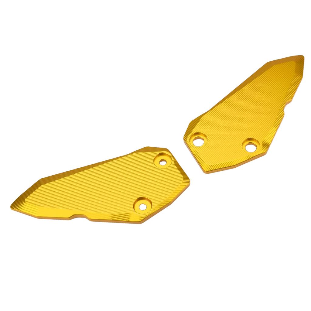 LEDISHUN Footpeg Heel Plate Guard Protectors for Kawasaki and ZX-25R (2020-2023), ZX-4R, ZX-4RR (2023+) (Gold)