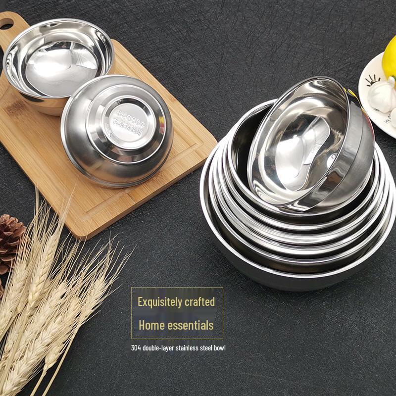 Hanlu 304 Stainless Steel Double-Layer Insulated Bowls