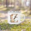 Personalized Mug for Kids Custom Deer Lion Initial with Name Cup for Boys Girls Child Handle Mugs Birthday Festive Gifts for Kid