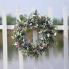 Purple Lavender Rabbit Ear Flower Wreath - Artificial Decorative Door Hanging Ornament