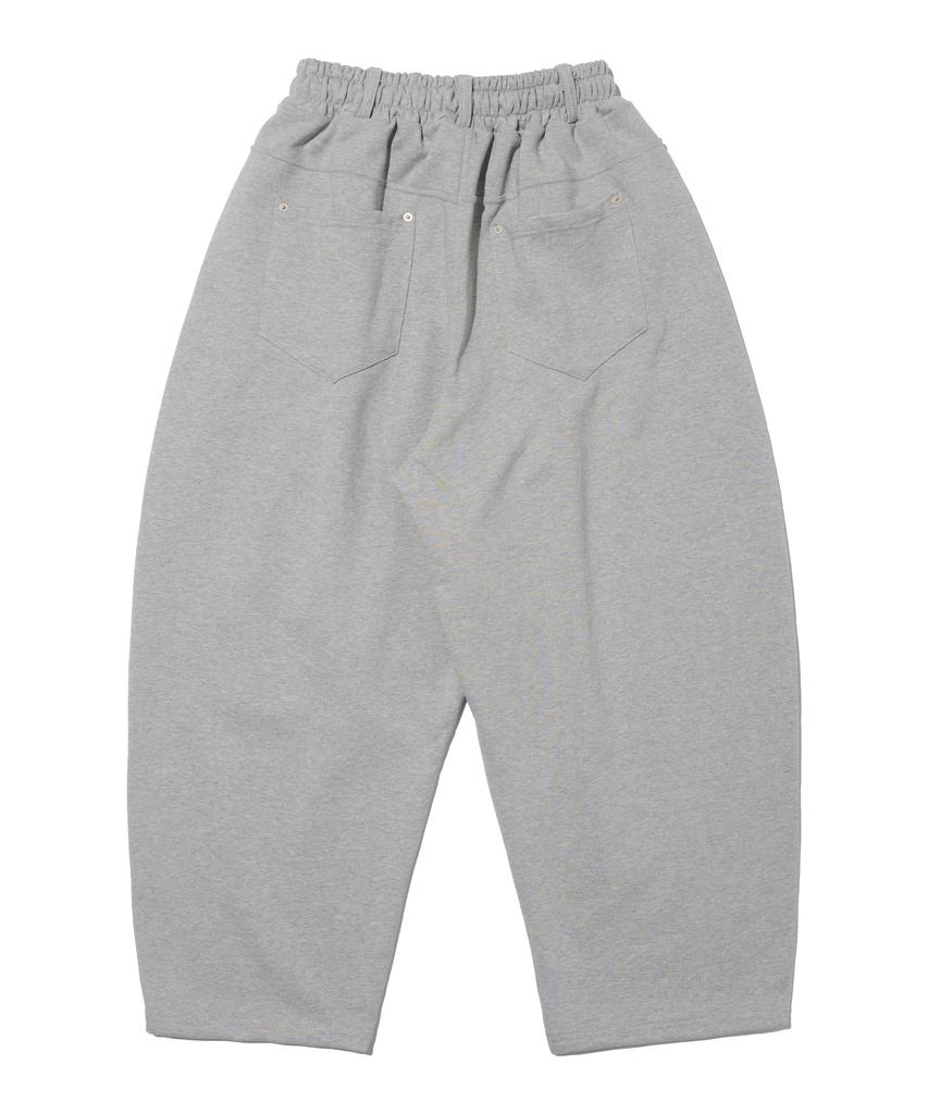 613SEOUL Curved Elastic Waist Training Pants (Gray)