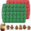 Weihnachts-Schokoladenform 3D-Silikonform Süßigkeitenform Geleeform DIY Kuchen-Dekorationswerkzeug Backwerkzeuge