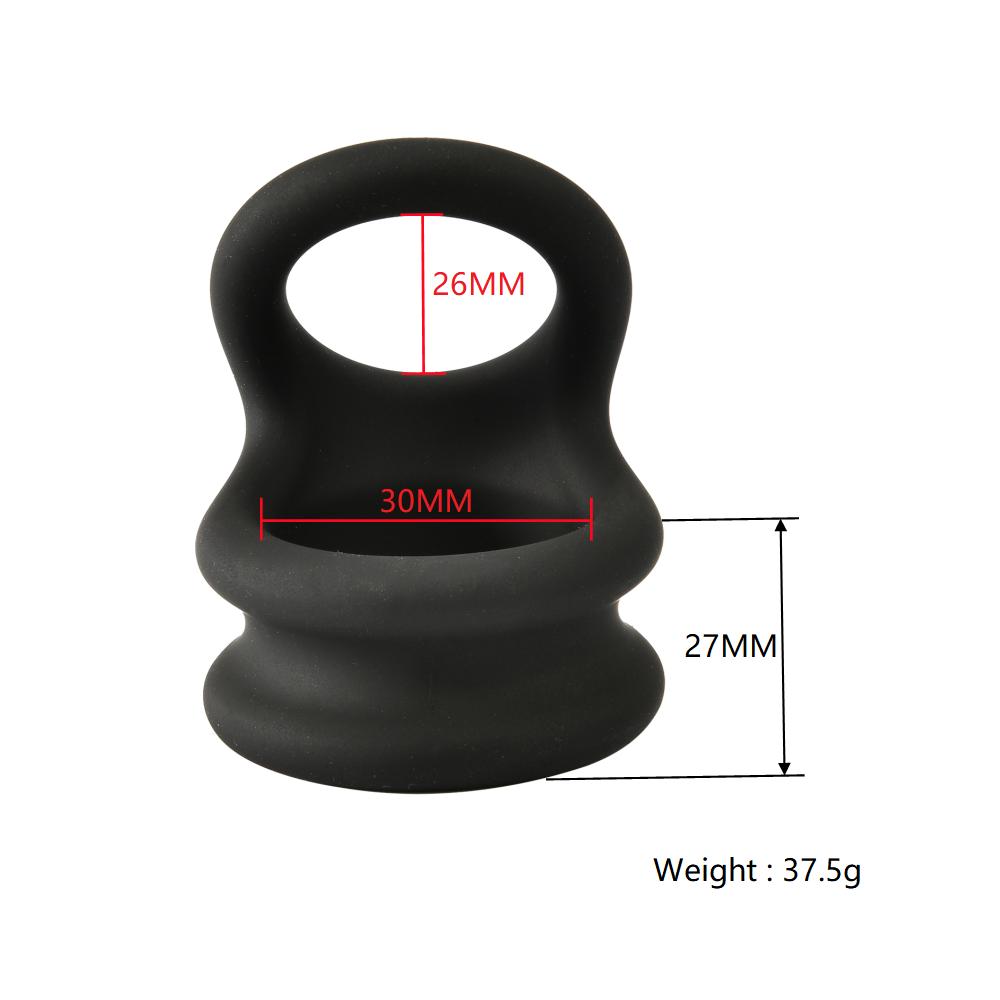 Small Medium Large Silicone Double Cock Ring Lock Delay Ejaculation Male Penis Ring Ball Stretcher Bondage Sex Toy Men
