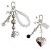 Fashionable Keyring Decor Trendy Love Heart / Bear Charm Hanging Ornament Handbag Bag Car Decorations for Women Men