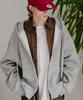Wv Project Edge Crop Zip-Up Hoodie Grey Kjhd7824
