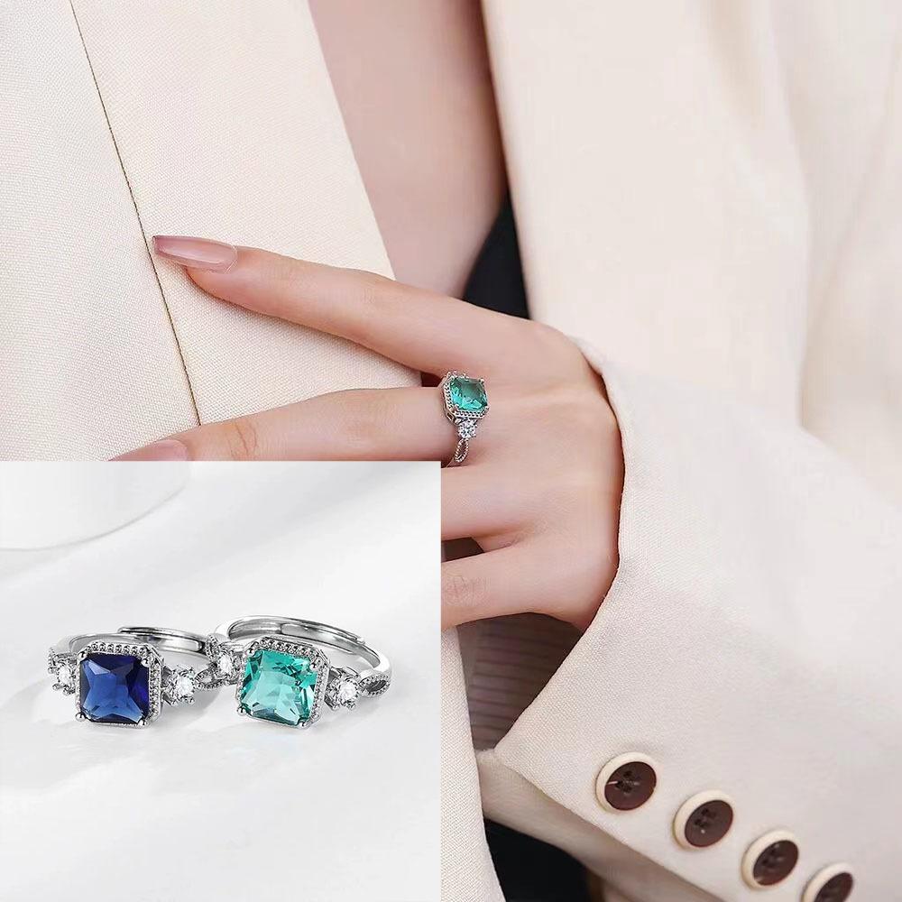 Silve Gorgeous Shiny Stone Zircom Ring For Women Engagement Wedding High Quality Fine Jewelry