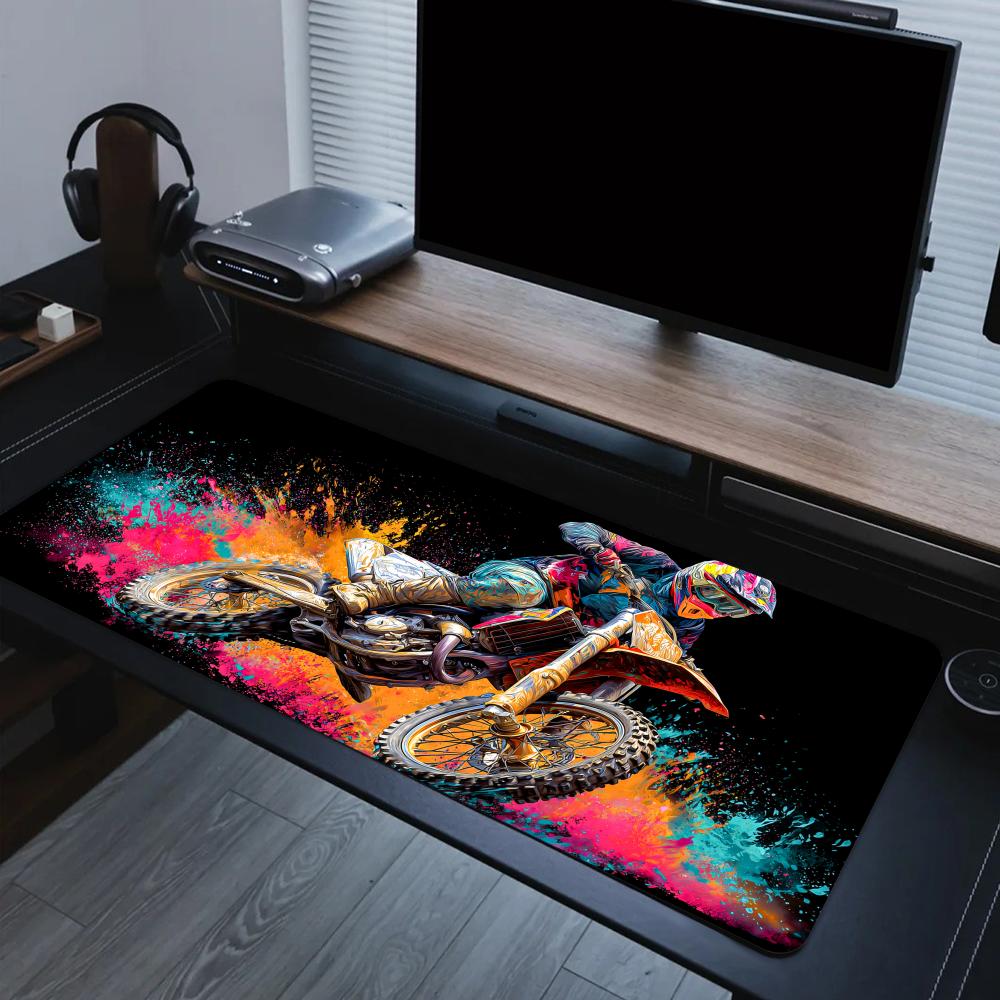 Colorful Graffiti Motorcycle Mouse Pad Large Computer Office Game Table Mats Rubber Antislip Xxl Mouse Mat Hdp Long Desk Pads