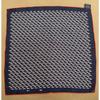 Used HERMES Scarf Pocket Square 100% Silk Navy